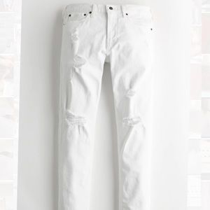 Holister super skinny white jeans